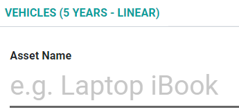 Assets model button in NightPOS Accounting