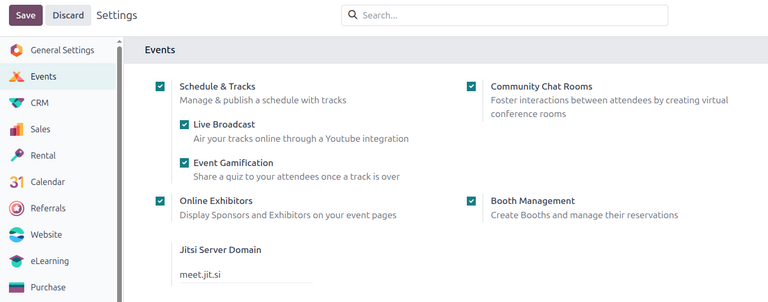 The Booth Management setting in the NightPOS Events application.