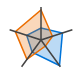 Filled radar chart icon