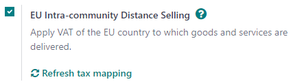 EU intra-community Distance Selling feature in NightPOS Accounting settings
