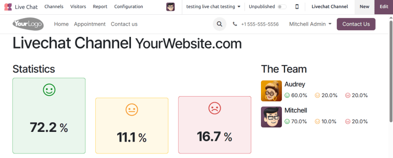 View of the published ratings on the portal for NightPOS Live Chat.