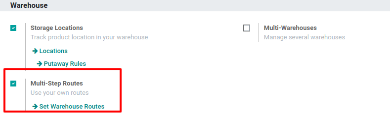 Activate the Multi-Step Routes feature in NightPOS Inventory.