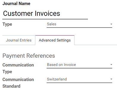 Configure your Journal to display your ISR as payment reference on your invoices in NightPOS