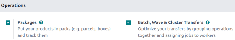 View of NightPOS Inventory app settings to enable the wave transfers option.