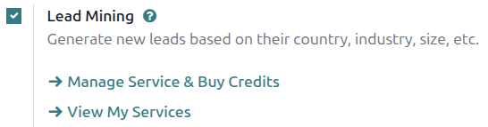 Activate lead mining in NightPOS CRM settings.