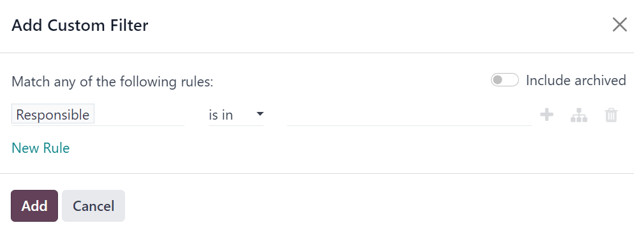 Add custom filter pop-up window that appears in NightPOS Email Marketing app.