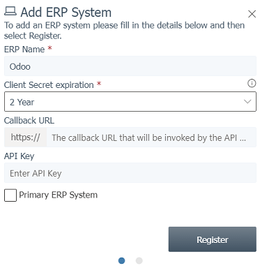 กรอกแบบฟอร์มลงทะเบียนระบบ ERP บนพอร์ทัล ETA