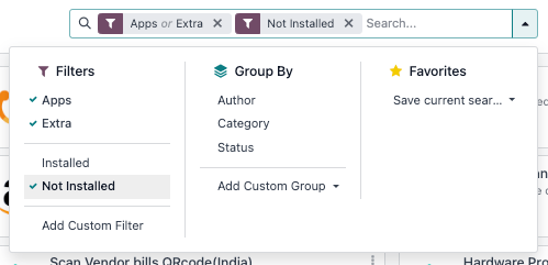 Add "Extra" filter in NightPOS Apps.