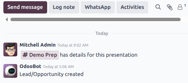 ช่องที่เชื่อมโยงใน chatter