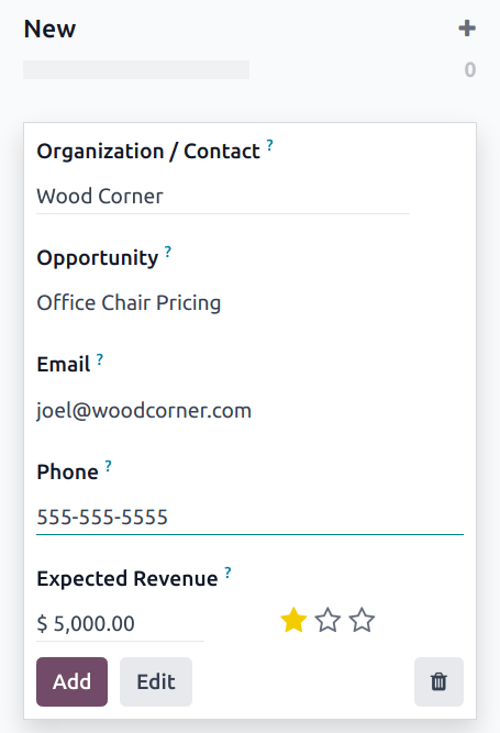 ไปป์ไลน์ CRM พร้อมโอกาสทางการขายที่สร้างขึ้นใหม่