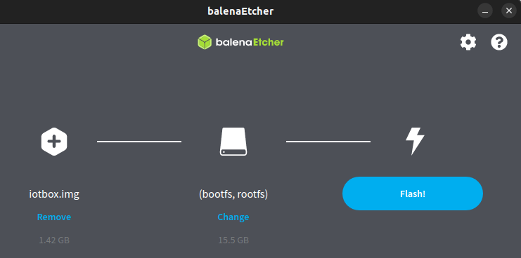 การแฟลช SD การ์ดด้วย balenaEtcher