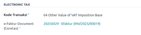 ใบแจ้งหนี้พร้อมเอกสาร E-Faktur