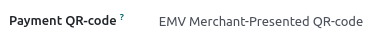 เลือกตัวเลือกรหัส QR โค้ดที่นำเสนอโดยผู้ขาย EMV