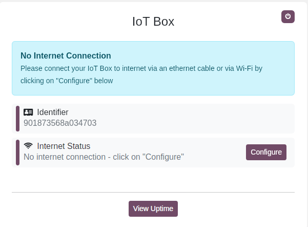 ฮอตสปอต WiFi ของ IoT box