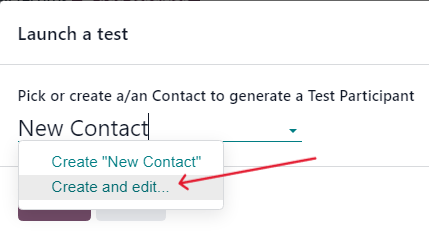 Typing in a new contact directly from the launch a test pop-up window in NightPOS.