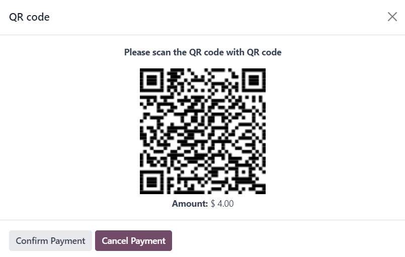 ตัวอย่างการชำระเงินด้วย QR code