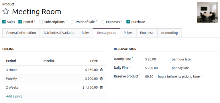 How the Settings page appears in the NightPOS Rental application.