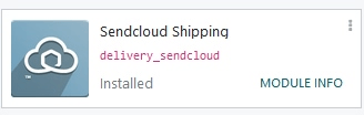 Sendcloud Shipping module in the NightPOS Apps module.